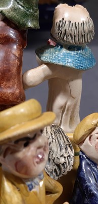 Lot 8 - Will Young - Two Widecombe Fair figural groups, and five characters.
