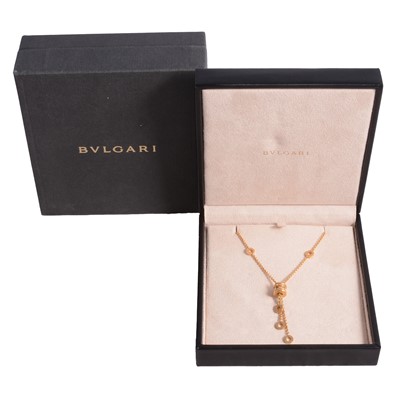 Lot 279 - Bvlgari - an 18 carat yellow gold necklace. B Zero 1