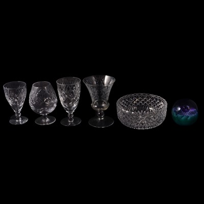 Lot 42 - Caithness crystal paperweight, and a small collection of table crystal.