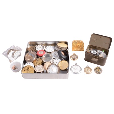 Lot 1135 - A quantity of pocket watch and wristwatch parts