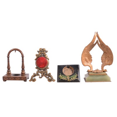 Lot 1134A - Victorian Tunbridge watch stand, and others