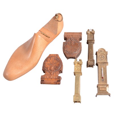 Lot 1134 - Cooke military telescope, door knockers, watch stands, etc.