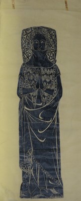 Lot 134 - Four life size brass rubbings.