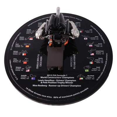 Lot 119 - Mercedes 2015 FIA Formula 1 World Constructors' Champions PU106B Hybrid engine display – team issue.
