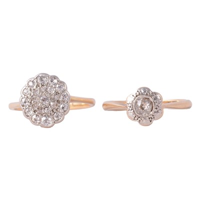Lot 102 - Two diamond rings.