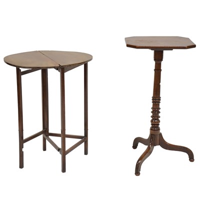 Lot 295 - George III mahogany tripod table and a small dropleaf table