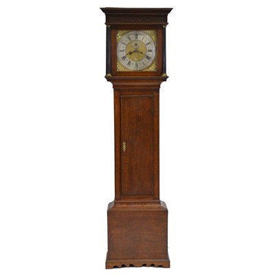 Lot 380 - Oak longcase clock, Thomas Holme, Hexham