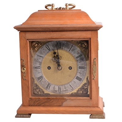 Lot 79 - Walnut bracket clock, Dent movement