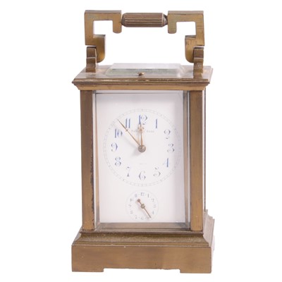 Lot 84 - French brass carriage clock