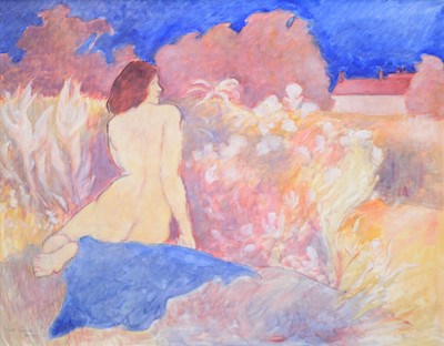 Lot 270 - Fyffe Christie, Female Nude in a Garden.