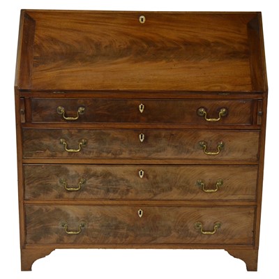 Lot 388 - George III mahogany bureau