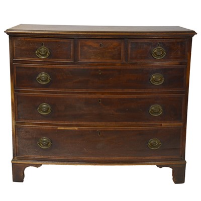 Lot 363 - George III mahogany bowfront chest of drawers