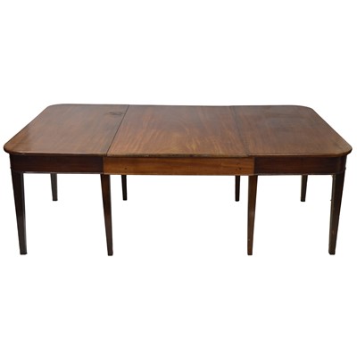 Lot 352 - Geroge III mahogany D-end dining table