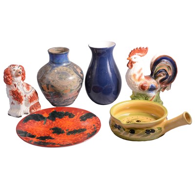 Lot 41 - Poole pottery charger, studio ceramics, etc.