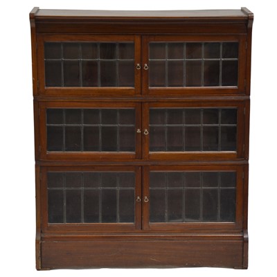 Lot 377 - Mahogany sectional bookcase