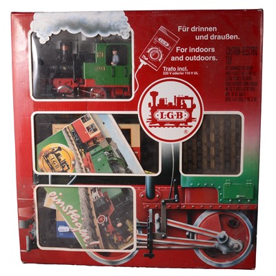 Lot 30 - LGB G-scale Stainz Steam locomotive starter train set, 70301