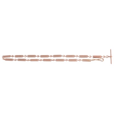 Lot 364 - An Austro-Hungarian rose metal Albert watch chain.