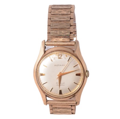 Lot 1014 - Rotary, a gentleman's 9 carat yellow gold bracelet watch.