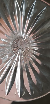 Lot 33 - A pair of large cut crystal wine goblets