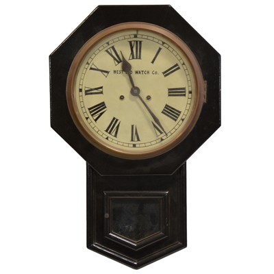 Lot 313 - Two wall clocks, Ansonia and West End Watch Co.
