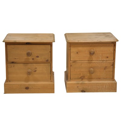 Lot 367 - Pair of pine bedside pedestals
