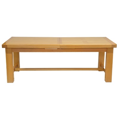 Lot 437 - Modern light oak extending dining table