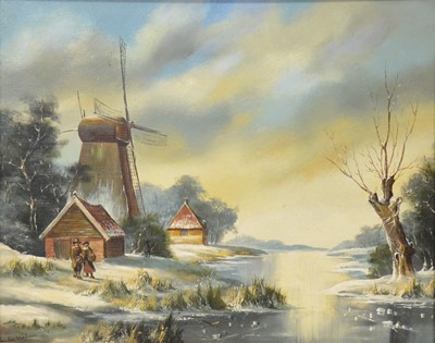 Lot 298 - Van de Velden, Dutch winter landscape