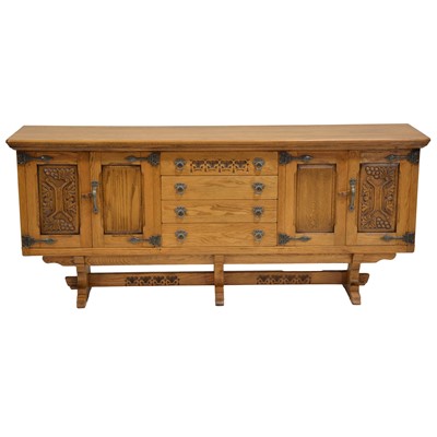 Lot 357 - Croydon style oak sideboard