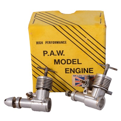 Lot 300 - Two PAW 100 diesel model aero engines