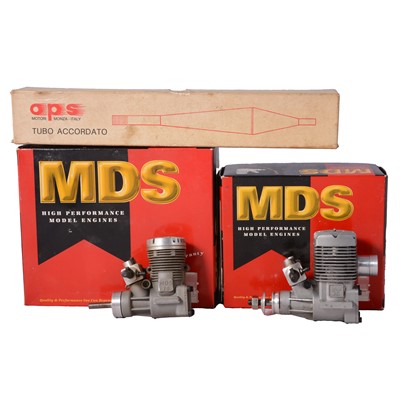 Lot 313 - MDS 38 model aero engine, Monza Sport engine and a tuned pipe