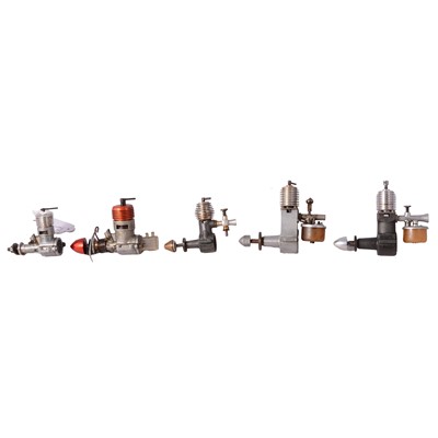 Lot 326 - Three Mills model aero engines and two DC engines
