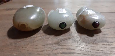 Lot 15 - Collection of Chinese hardstone and porcelain snuff bottles