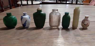 Lot 15 - Collection of Chinese hardstone and porcelain snuff bottles