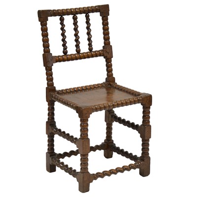 Lot 338 - Joined oak turner's chair