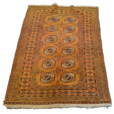 Lot 456 - Old gold Afghan rug