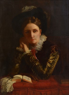 Lot 138 - English School, 19th century, Young woman reading