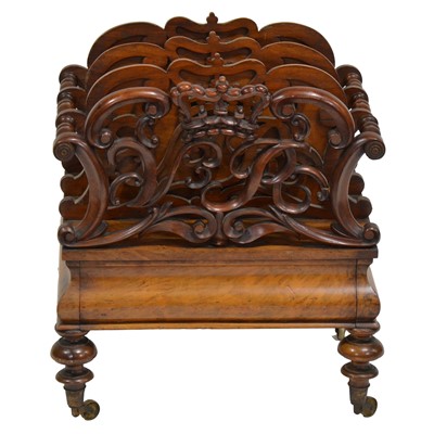Lot 236 - Victorian walnut Canterbury