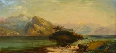 Lot 151 - Victoran School, Sunset over the mountains