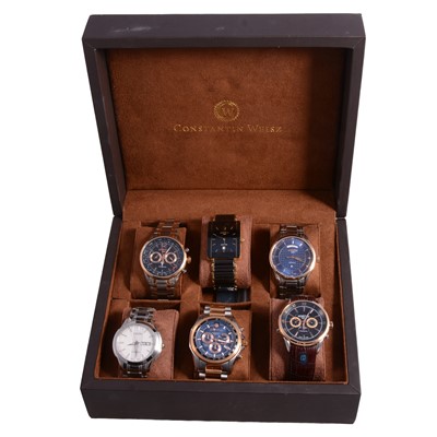 Lot 1047 - Roamer - six gentlemen's stainless steel / gold-plated quartz and automatic wristwatches.