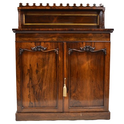 Lot 335 - Early Victorian rosewood chiffonier