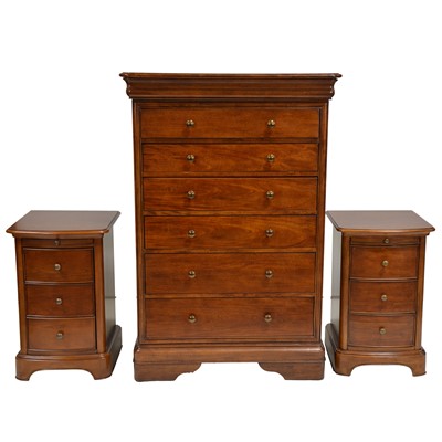 Lot 214 - Matched four-piece cherrywood bedroom suite, Willis & Gambier