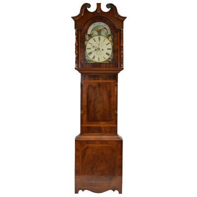 Lot 180 - Broad-bodied mahogany longcase clock, Thomas Wood, Knutsford