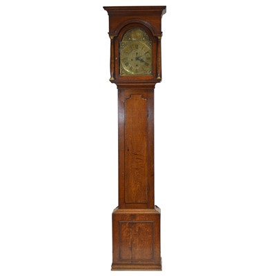 Lot 186 - George III oak longcase clock, Thomas Stripling, Barwell