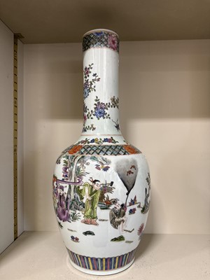 Lot 28 - Pair of Chinese famille verte vases