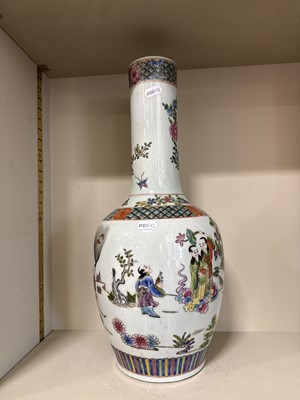 Lot 28 - Pair of Chinese famille verte vases