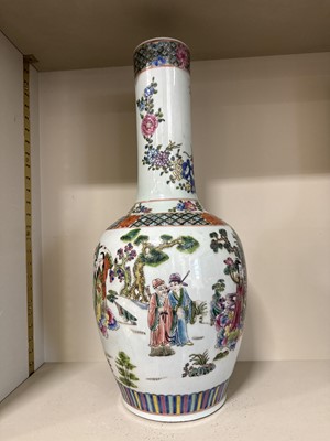 Lot 28 - Pair of Chinese famille verte vases