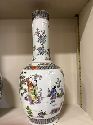 Lot 28 - Pair of Chinese famille verte vases