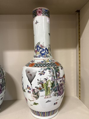 Lot 28 - Pair of Chinese famille verte vases