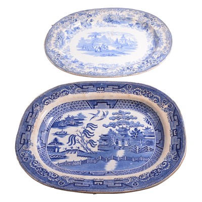 Lot 26 - Six transferware pottery meat plates