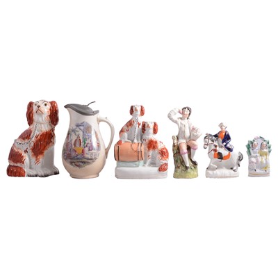 Lot 17 - Collection of Staffordshire pottery